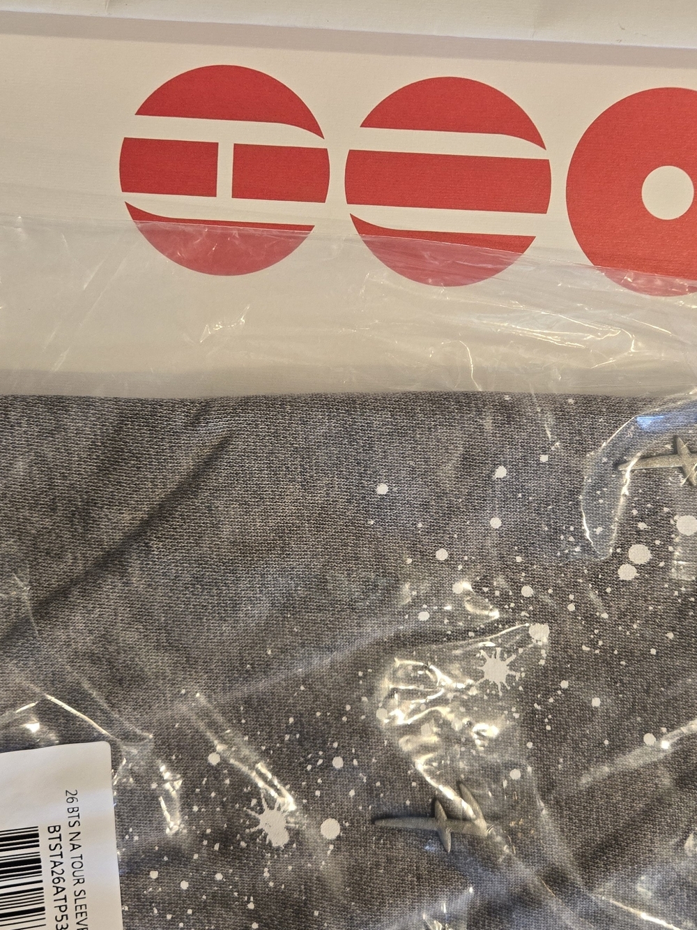 Exclusive BTS Arirang NYC Pop-Up Gray Paint-Splash Crewneck Tank - Picture 7 of 7